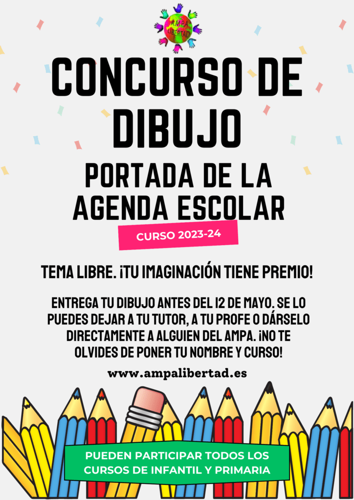 Concurso de dibujo: portada de la agenda del curso 2023-24