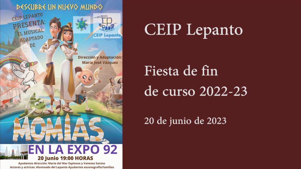 Vídeo del musical de fin de curso del CEIP Lepanto