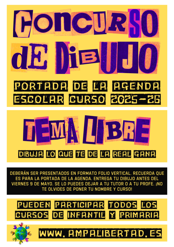 Concurso de dibujo: portada de la agenda del curso 2025-26